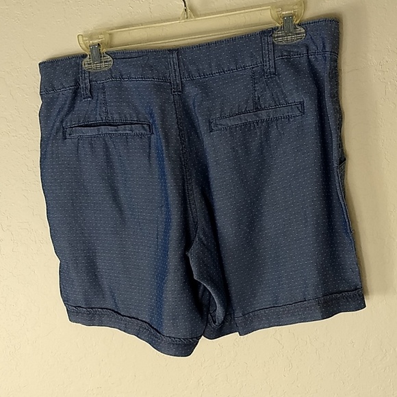 Lee Women's Shorts Midrise Fit Pacific Dot Blue 10 - Picture 2 of 7